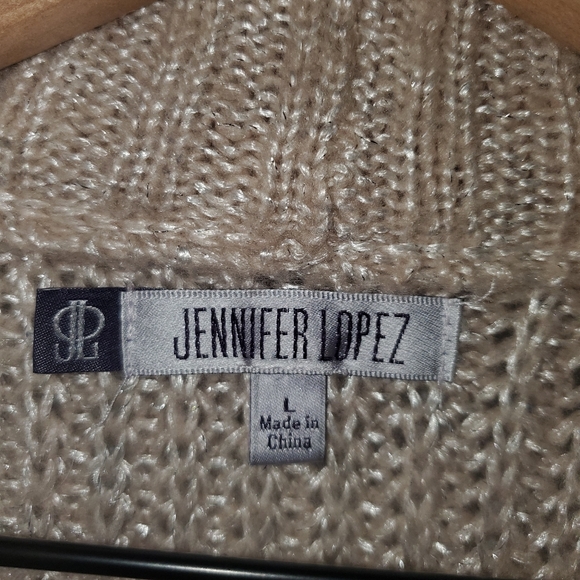 4/$25Jennifer Lopez Sleeveless Knit Sweater Tan L - Picture 2 of 3